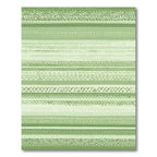 Muted Green Striped Geometric Blend Rug