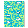 Playful White Sharks Blue Wave Rug