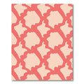 Coral Peach Organic Interlocking Shapes Rug