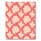 Coral Peach Organic Interlocking Shapes Rug