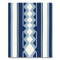 Navy Blue Diamond Stripe Rug