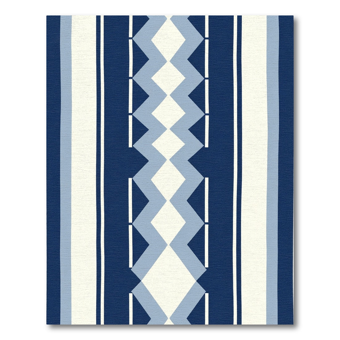 Navy Blue Diamond Stripe Rug