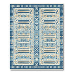 Navajo Inspired Geometric Stripes Rug