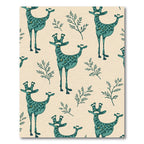 Teal Giraffe Foliage Repeat Rug