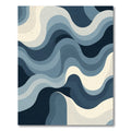 Oceanic Blue Wavy Stripe Rug