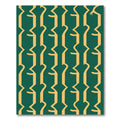 Emerald Gold Art Deco Columns Rug