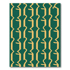Emerald Gold Art Deco Columns Rug