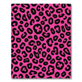 Hot Pink Black Leopard Spot Rug