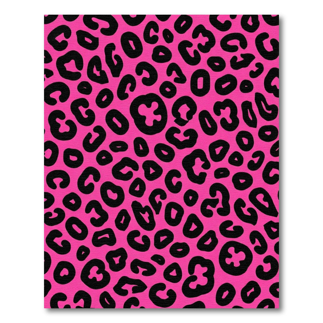 Hot Pink Black Leopard Spot Rug