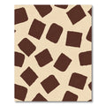 Brown Cream Irregular Squares Rug