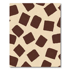 Brown Cream Irregular Squares Rug