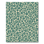 Teal Floral Vine Garden Rug