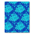 Electric Blue Tropical Floral Arrangement Rug