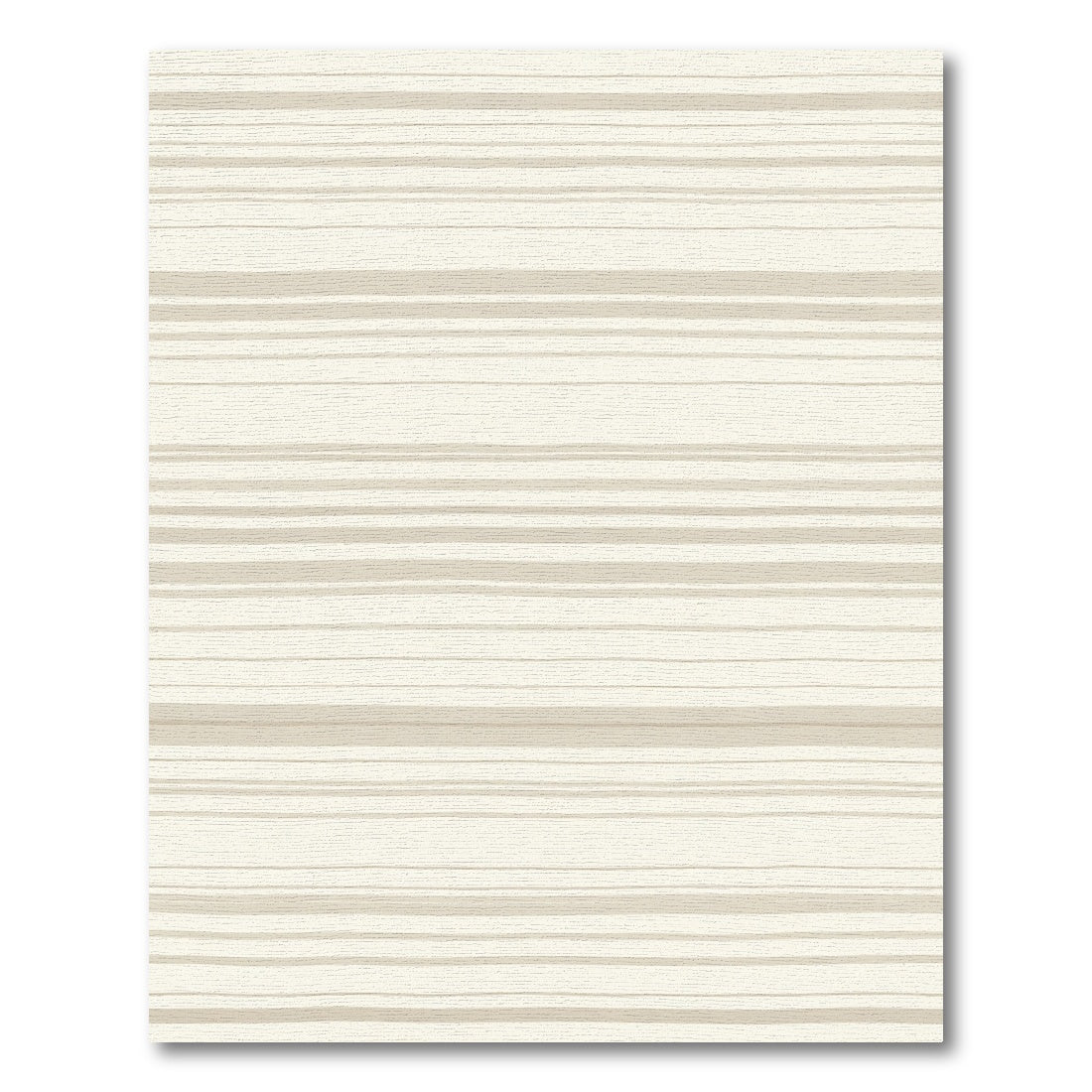 Light Beige Horizontal Stripe Texture Rug