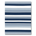 Modern Navy Blue Horizontal Stripe Rug