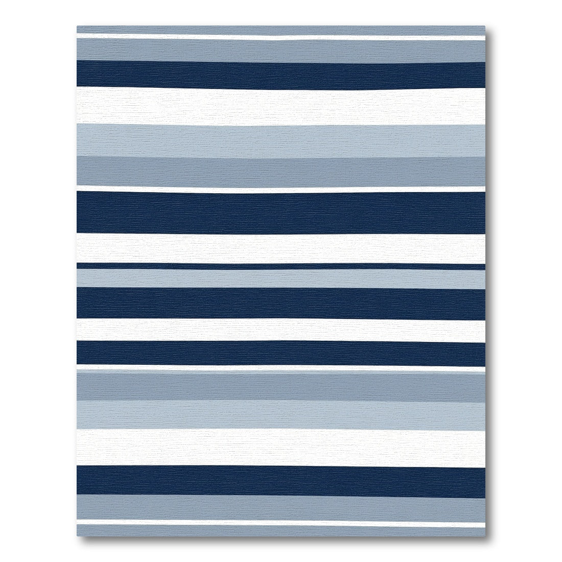 Modern Navy Blue Horizontal Stripe Rug