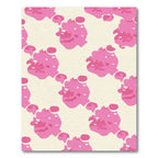 Pink Abstract Blobs Cream Background Rug
