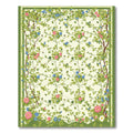 Whimsical Pink Blue Floral Vine Rug