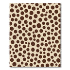Chocolate Brown Polka Dot Whimsical Rug