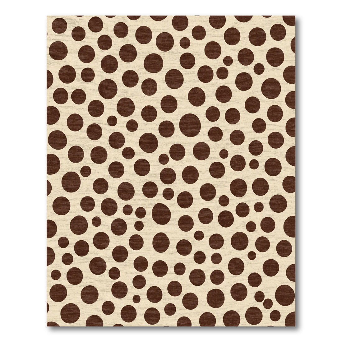 Chocolate Brown Polka Dot Whimsical Rug