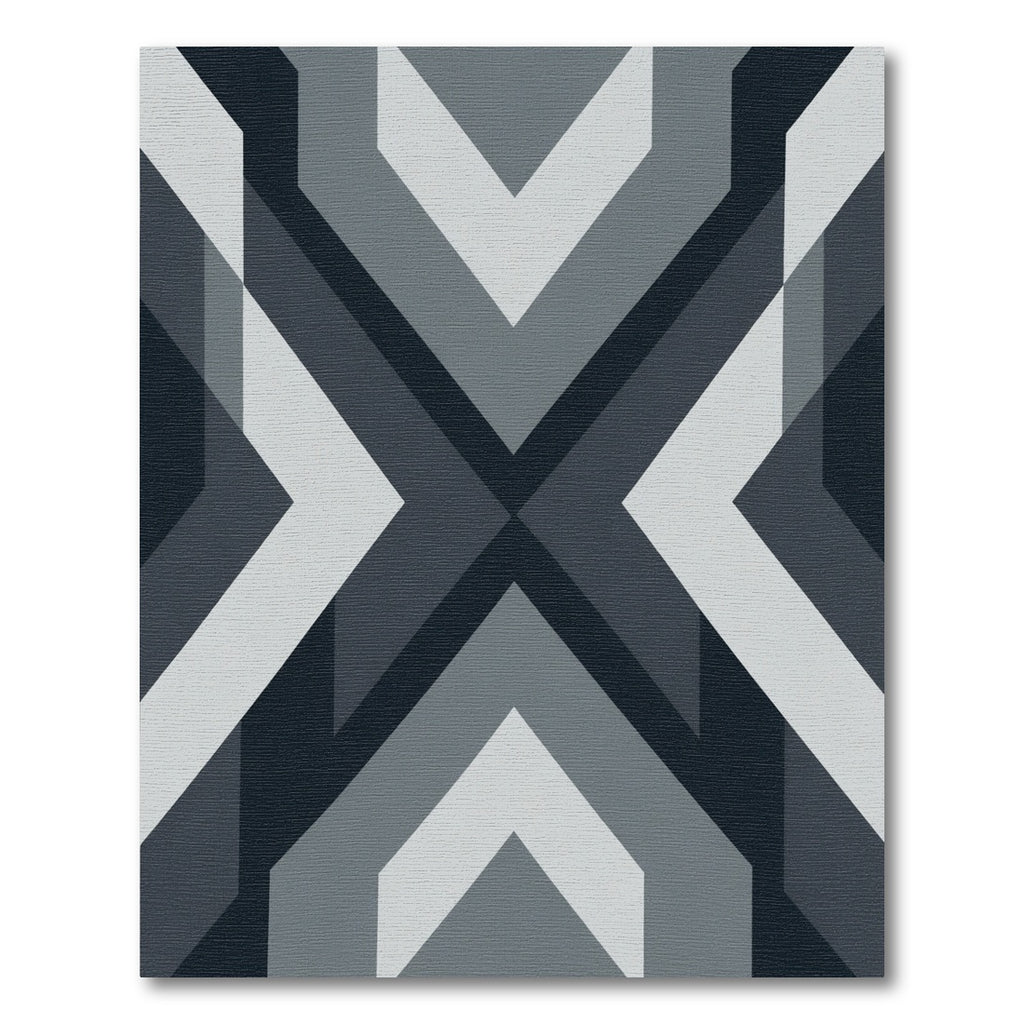 Modern Geometric Chevron Dark Gray Rug