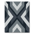 Modern Geometric Chevron Dark Gray Rug