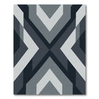 Modern Geometric Chevron Dark Gray Rug