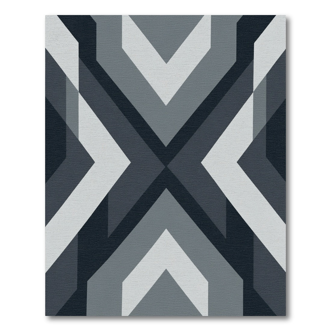 Modern Geometric Chevron Dark Gray Rug