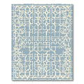 Pale Blue Geometric Labyrinth Rug
