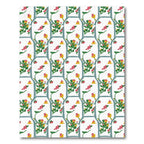 Chinoiserie Pink Yellow Bird Garden Rug