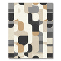 Mid Century Abstract Rounded Geometric Rug