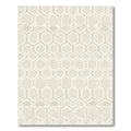 Neutral Cream Hexagon Lattice Rug