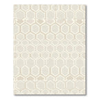 Neutral Cream Hexagon Lattice Rug
