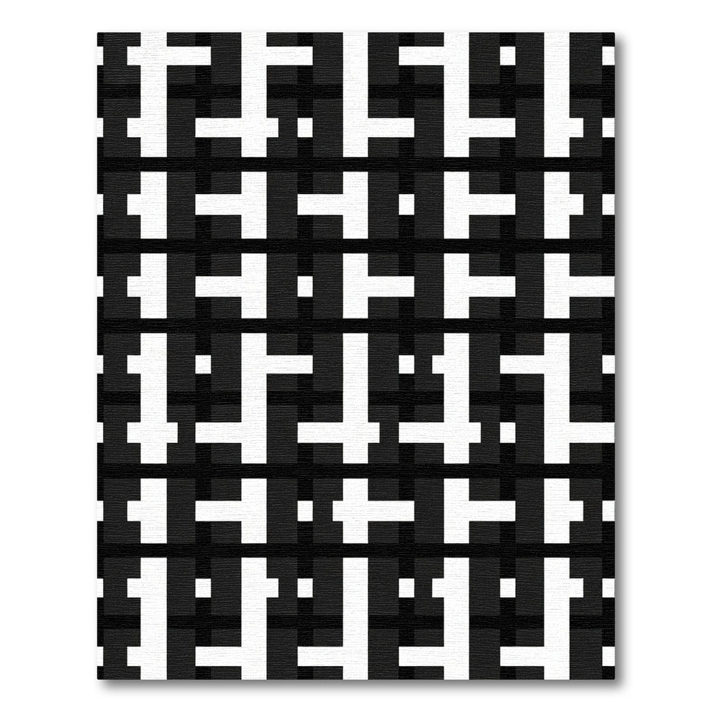 Monochromatic Geometric Weave Statement Rug