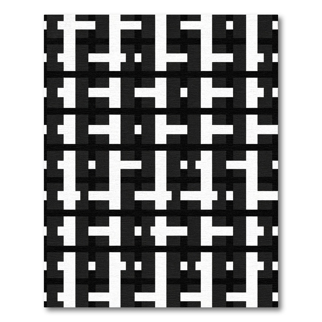 Monochromatic Geometric Weave Statement Rug