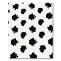 Abstract Black Splash Scattered White Rug
