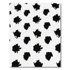 Abstract Black Splash Scattered White Rug