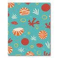 Coastal Coral Sunburst Shapes Rug