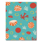 Coastal Coral Sunburst Shapes Rug