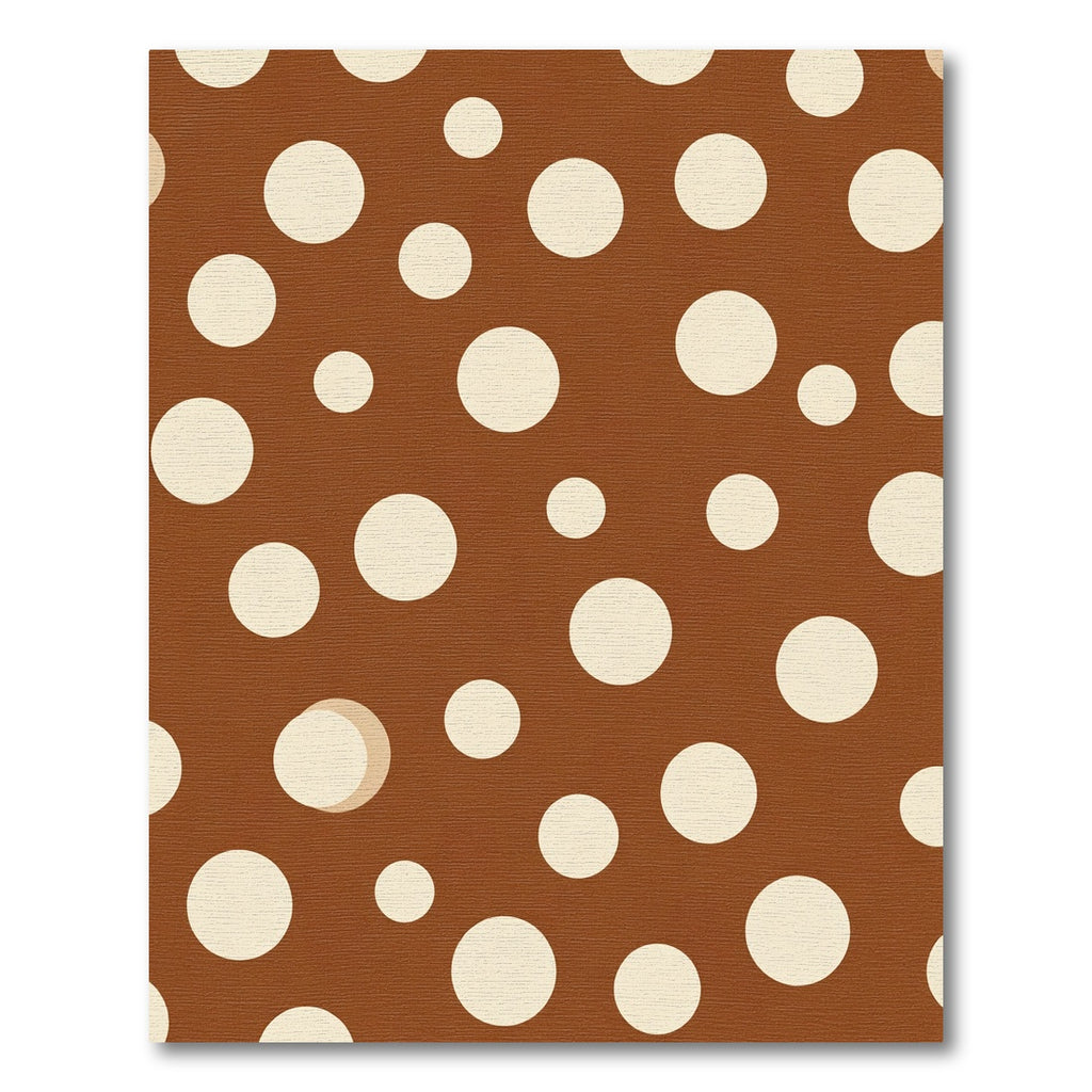 Brown and Cream Polka Dot Circles Rug