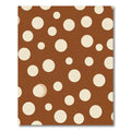 Brown and Cream Polka Dot Circles Rug