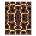Brown Black Cream Organic Abstract Rug