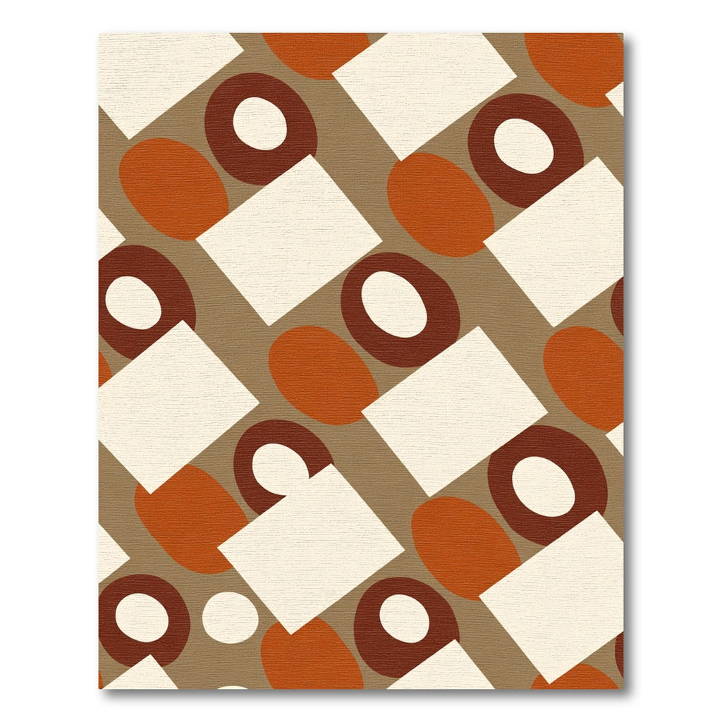 Terracotta Geo Abstract Diamond Arrangement Rug