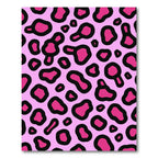 Pink Cheetah Spots Abstract Shapes Rug