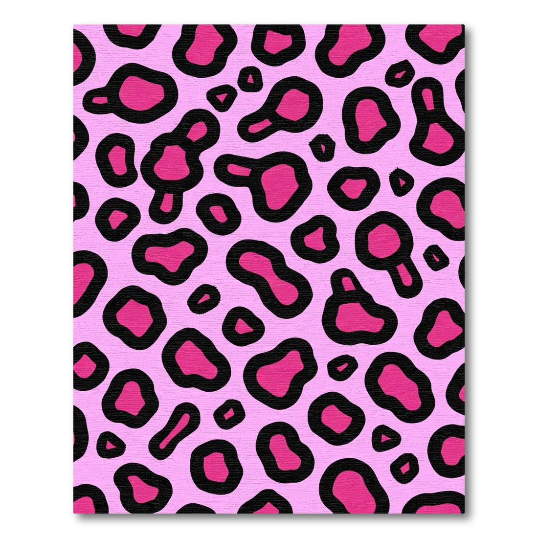 Pink Cheetah Spots Abstract Shapes Rug