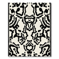 Black and Cream Abstract Organic Harmony Rug