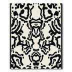 Black and Cream Abstract Organic Harmony Rug