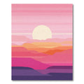 Pink Sunset Horizon Layered Landscape Rug