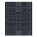 Dark Gray Art Deco Geometric Rug