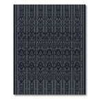 Dark Gray Art Deco Geometric Rug